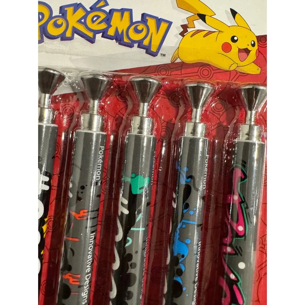Pokemon‎ 5 Pack Graffiti Pen Set Kids One Size Grey Pikachu Charmander Bulbasaur